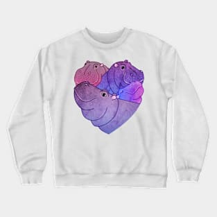 Heart Hippos Crewneck Sweatshirt